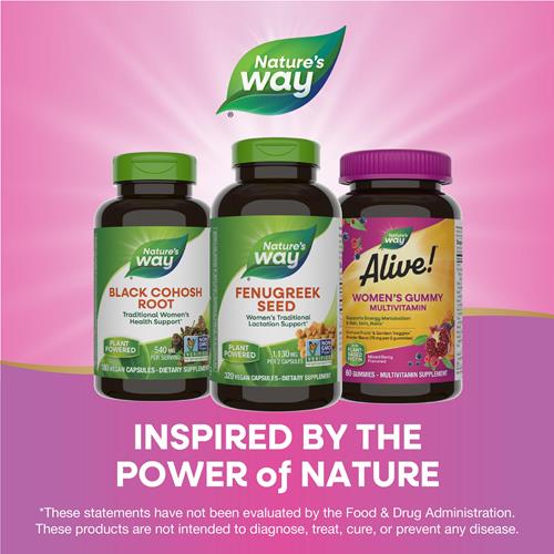Natures Way Fenugreek Seed, Traditional Lactation/Breastfeeding Support*, Non-Gmo Project Verified, Vegan, 320 Capsules