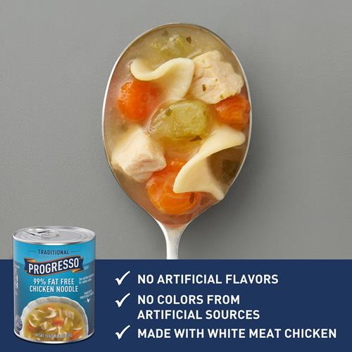 Progresso Traditional, 99% Fat Free Chicken Noodle Canned Soup, 19 Oz