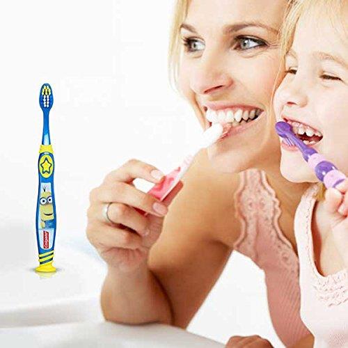 Colgate Kids Toothbrush With Suction Cup, Extra Soft - Minions (2 Count)