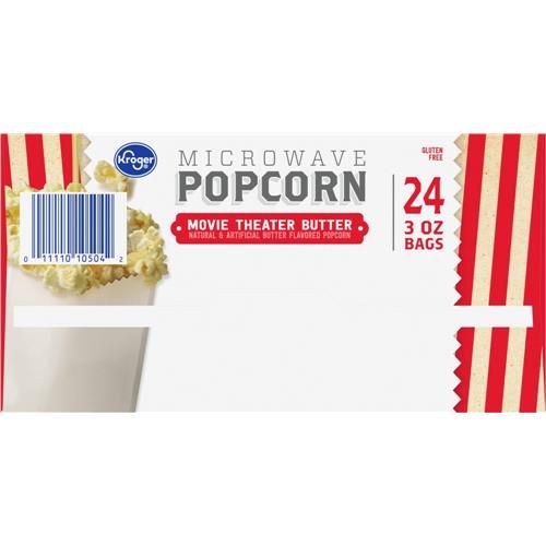 Kroger Movie Theater Butter Microwave Popcorn 24 ct / 3 oz