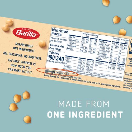 Barilla Chickpea Spaghetti Pasta, 8.8 Oz - Vegan, Gluten Free, Non Gmo & Kosher - Made With Plant Based Protein