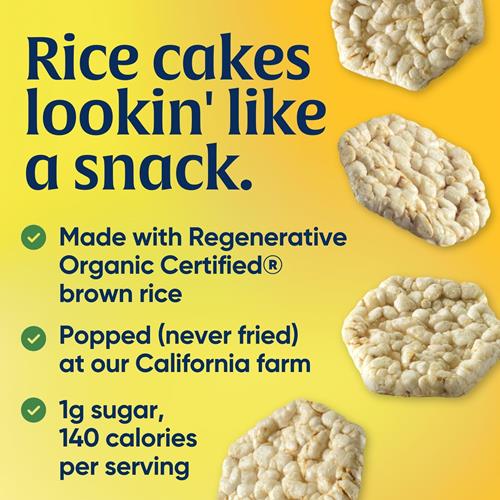 Lundberg Organic White Cheddar Rice Cake Minis, 5 Ounce, Gluten-Free, Usda Certified Organic, Non-Gmo Verified, Whole Grain Brown Rice