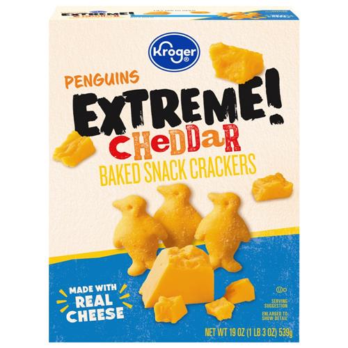 Kroger Extreme Cheddar Baked Snack Crackers 19 oz