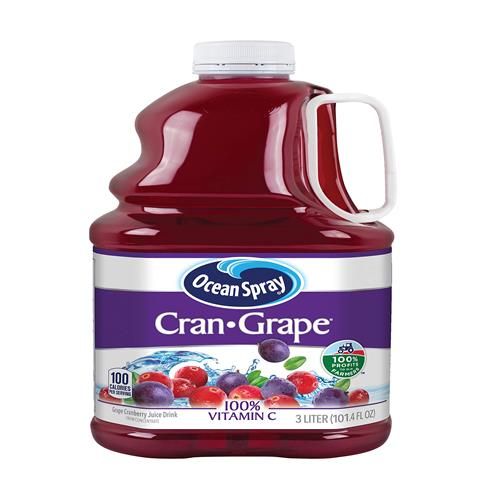 Ocean Spray Cran-Grape Cranberry Grape Juice Drink, 101.4 Fl Oz Bottle (Pack Of 1)