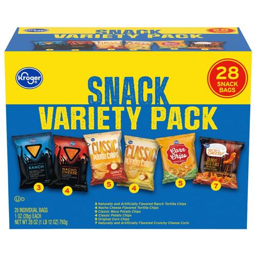 Kroger Chips Variety Pack 28 ct / 1 oz