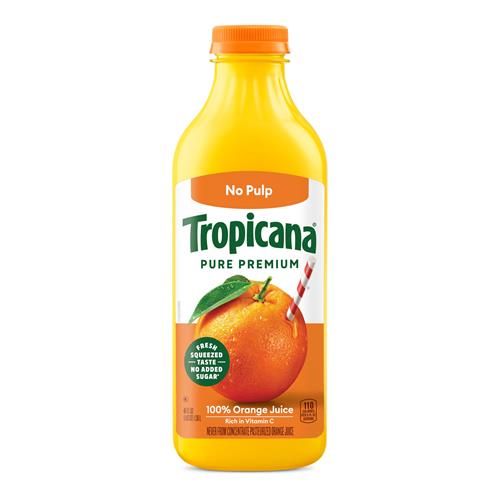 Tropicana Pure Premium 100% Orange Juice Original, No Pulp, No Sugar Added, 46 Fl Oz Bottle