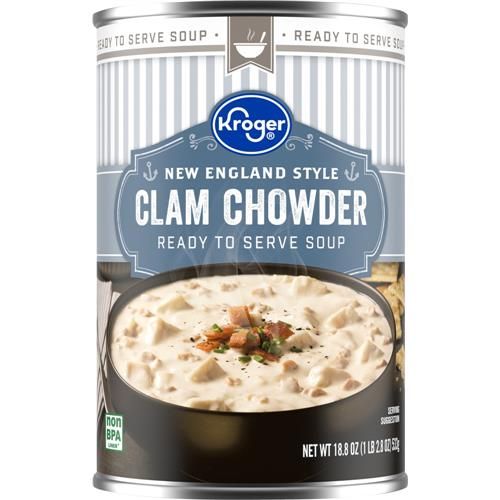 Kroger New England Style Clam Chowder 18.8 oz