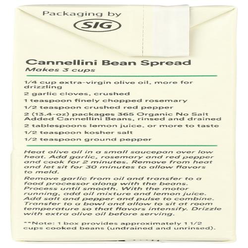 Whole Foods Market Organic Unsalted Cannellini Beans, 13.4 Oz