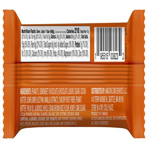 Aplenty,Peanut Butter & Dark Chocolate Nut Bar, 6 Count