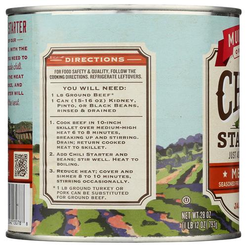 Muir Glen Organic Chili Starter With Jalapenos, 28 Oz