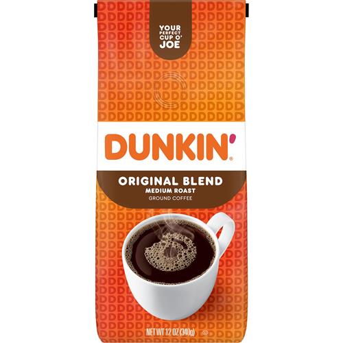 Dunkin Original Blend Medium Roast Ground Coffee, 12 Ounces
