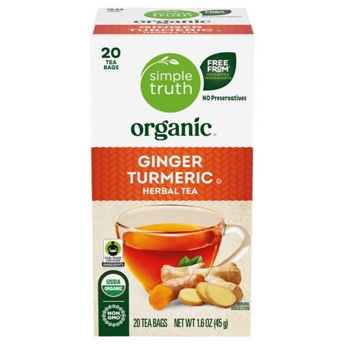 Simple Truth Organic Ginger Turmeric Herbal Tea 20 ct