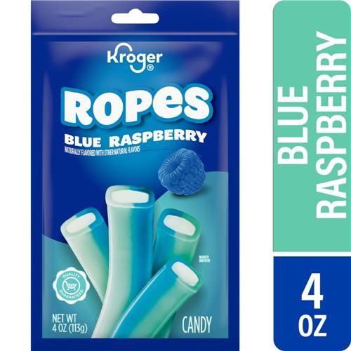 Kroger Blue Raspberry Ropes Candy Bag 4 oz