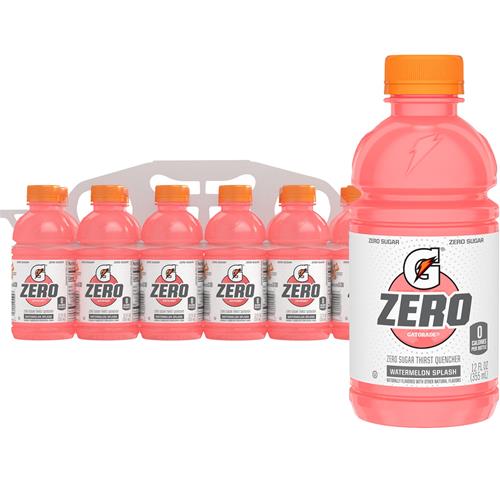 Gatorade Thirst Quencher, Zero Sugar - Watermelon Splash, 12 Fl Oz (Pack Of 12) Flavor Zero Sugar - Watermelon Splash