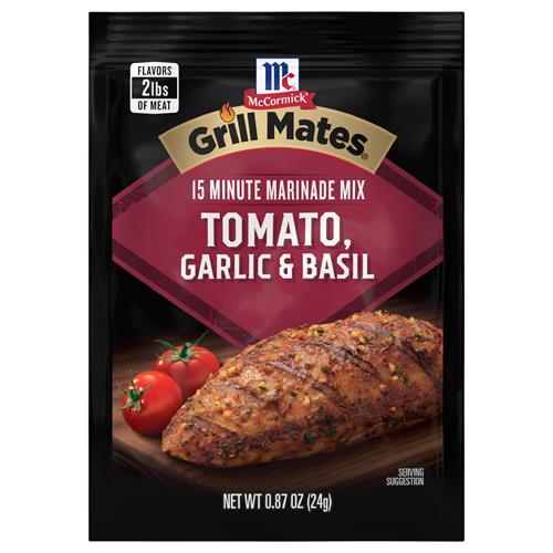 Mccormick Grill Mates Tomato, Garlic & Basil Marinade Mix, 0.87 Oz