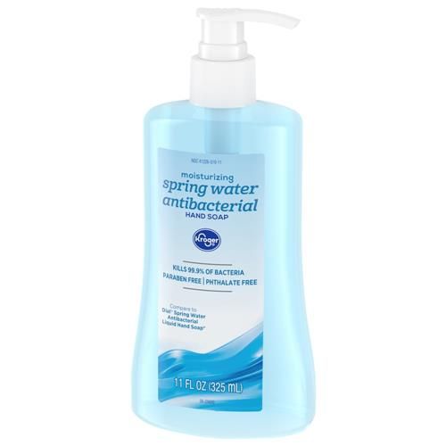 Kroger Spring Water Scent Antibacterial Liquid Hand Soap 11 oz