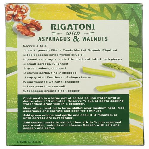 Whole Foods Market, Organic Rigatoni, 16 Oz