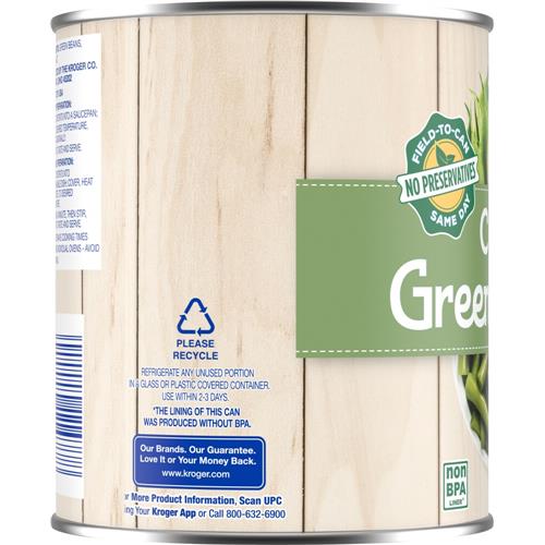 Kroger Cut Canned Green Beans 28 oz