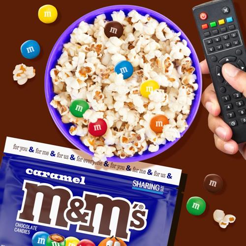 M&Ms Caramel Milk Chocolate Candy, Sharing Size, 9.05 Oz Resealable Bag