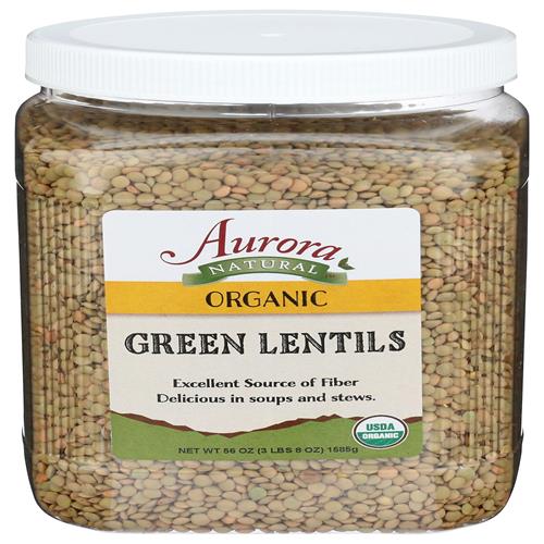 Aurora Products Organic Green Lentils, 56 Oz