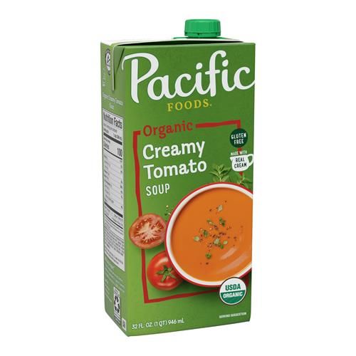 Pacific Foods Organic Creamy Tomato Soup, 32 Oz Carton