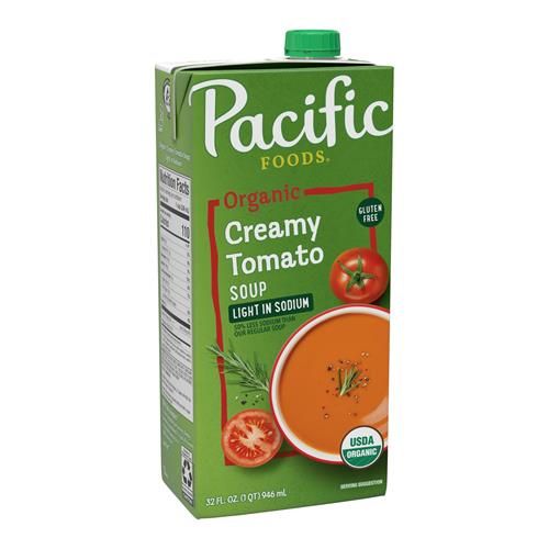Pacific Foods Organic Creamy Light In Sodium Tomato Soup, 32 Oz Carton