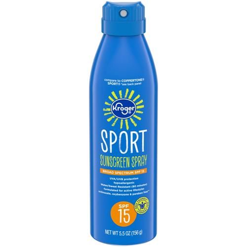 Kroger Sport Sunscreen Spray SPF 15 5.5 oz