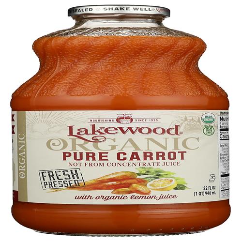 Lakewood Organic Fresh Pressed Pure Carrot -- (1 X 32 Fl Oz)