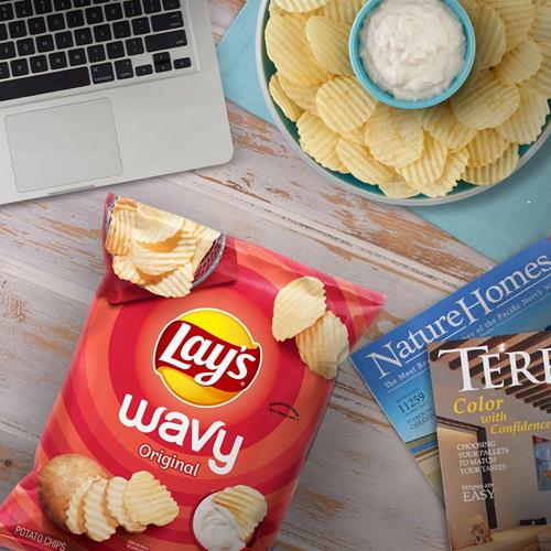 Lays Potato Chips, Wavy, 13 Oz