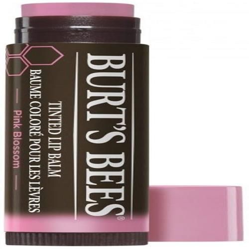 Burts Bees 100% Natural Tinted Lip Balm, Pink Blossom With Shea Butter & Botanical Waxes 1 Tube