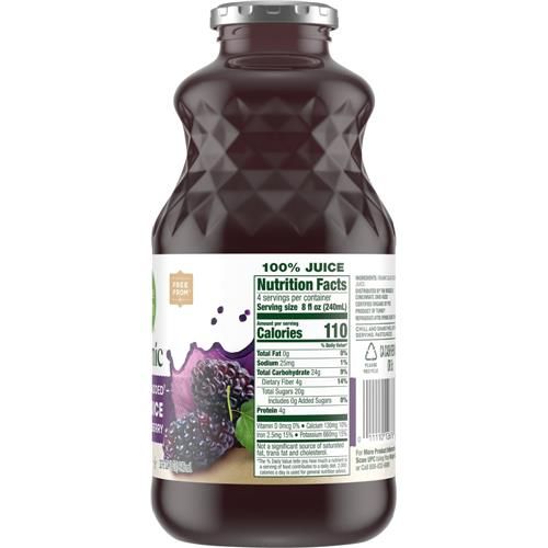 Simple Truth Organic No Sugar Added Black Mulberry 100% Juice 32 fl oz