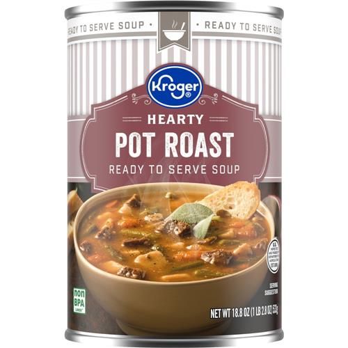 Kroger Hearty Pot Roast Soup 18.8 oz