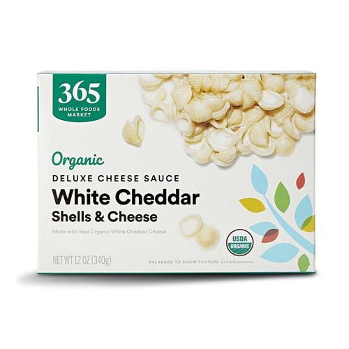 Whole Foods Market Organic White Cheddar Shells And Cheese Deluxe, 12 Ounce