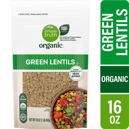 Simple Truth Organic Dry Green Lentils 16 oz