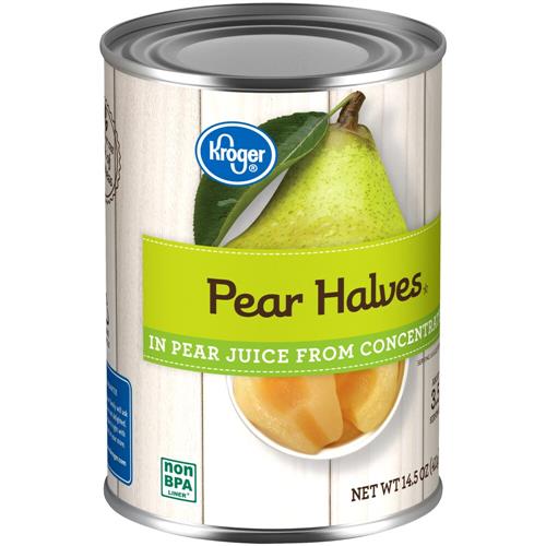 Kroger Canned Pear Halves in Pear Juice 14.5 oz