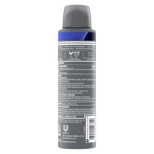 Dove Men+Care Antiperspirant Deodorant Stain Defense Cool Dry Spray For Men Anti-White Marks & Yellow Stains, 72-Hour Sweat And Odor Protection With Triple Defense Technology 3.8 Oz