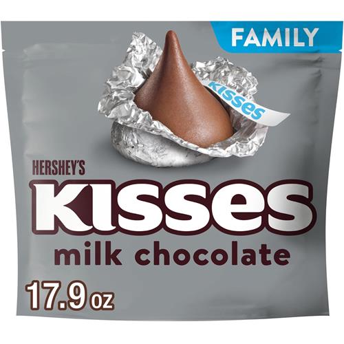 Hersheys Kisses Milk Chocolate Candy Family Pack, 17.9 Oz