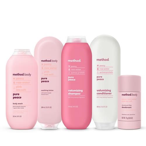 Method Volumizing Conditioner, Pure Peace With Rose, Peony, And Pink Sea Salt Scent Notes, Paraben And Sulfate Free, 13.5 Oz (Pack Of 1)