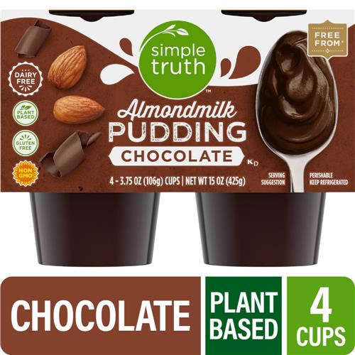 Simple Truth Dairy Free Chocolate Almondmilk Pudding 4 pk / 3.75 oz