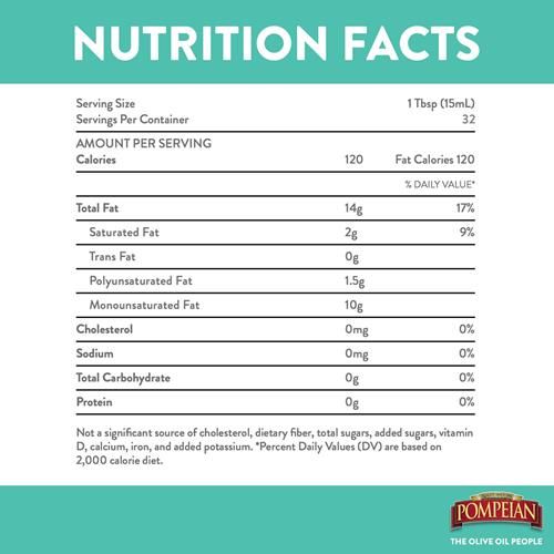 Pompeian Light Taste Olive Oil, Subtle Flavor, Perfect For Frying & Baking, Naturally Gluten Free, Non-Allergenic, Non-Gmo, 16 Fl. Oz.
