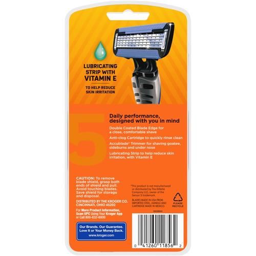 Kroger Sensitive 5 Blade Disposible Razors 3 ct