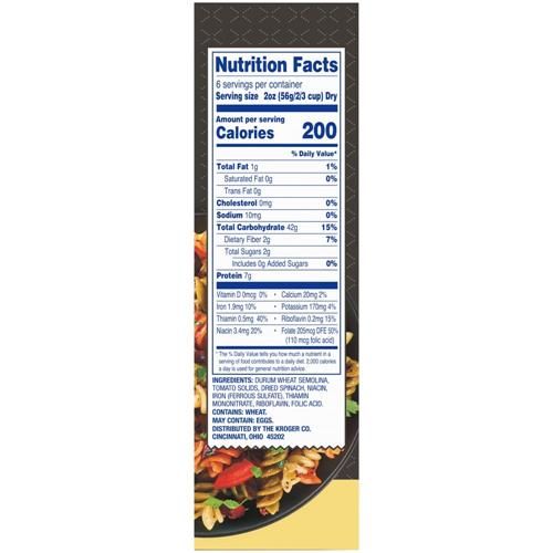 Kroger Salad Rainbow Twirls Pasta 12 oz