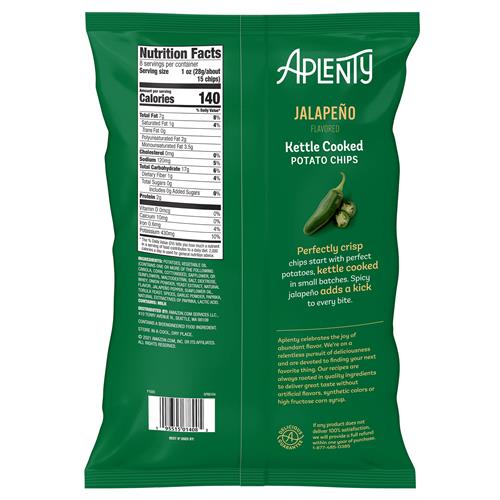 Aplenty Jalapeño Kettle Cooked Potato Chips, 8 Oz