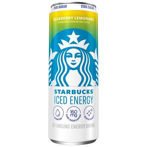 Starbucks Iced Energy, Blueberry Lemonade, Sparkling Energy Drink, 12 Fl Oz