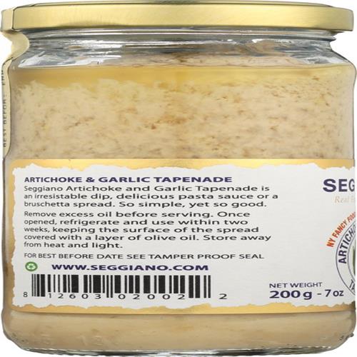 Seggiano, Artichoke & Garlic Tapenade, 7 Oz