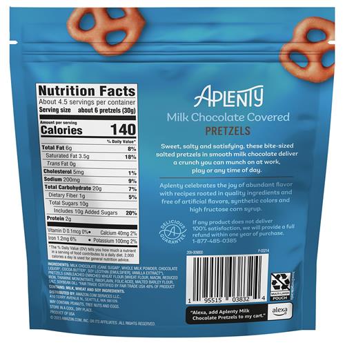 Aplenty Milk Chocolate Pretzels, 5 Oz