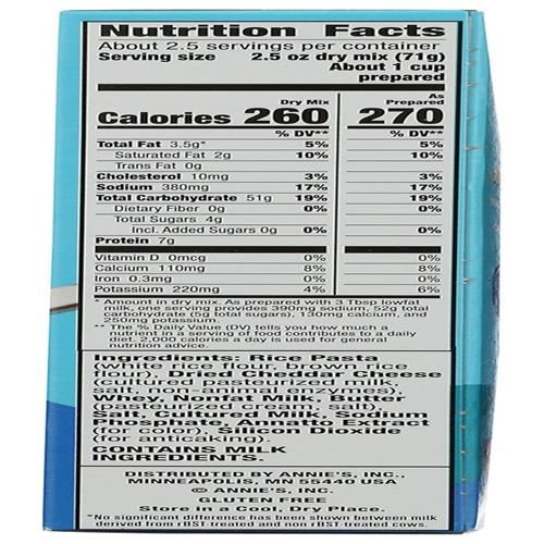 Annies Homegrown Gluten Free Rice Pasta And Cheddar -- 6 Oz