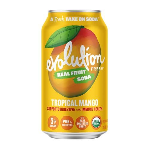 Evolution Fresh Organic Tropical Mango Fruit Soda, 12 Fz