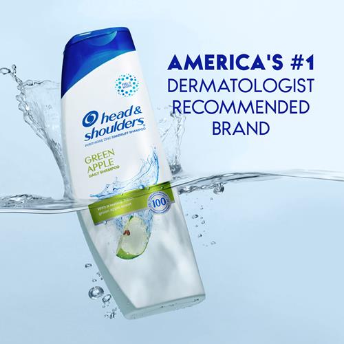 Head And Shoulders Dandruff Shampoo, Anti-Dandruff Treatment, Green Apple For Daily Use, Paraben Free, 28.2 Oz