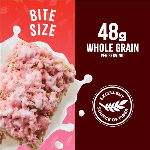 Kroger Bite Size Shredded Wheat Strawberry Frosted Cereal 16.3 oz